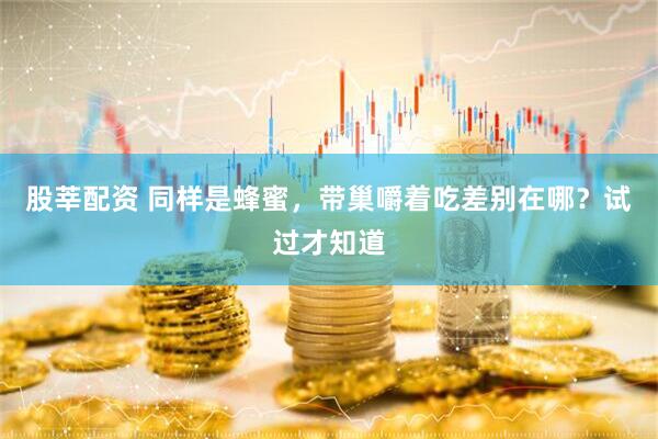 股莘配资 同样是蜂蜜，带巢嚼着吃差别在哪？试过才知道