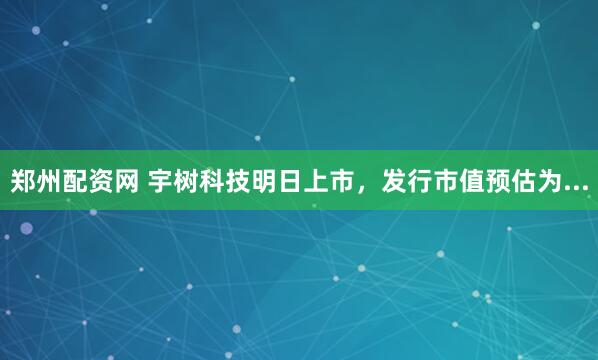郑州配资网 宇树科技明日上市，发行市值预估为...