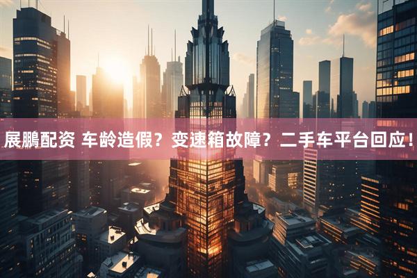 展鵬配资 车龄造假？变速箱故障？二手车平台回应！